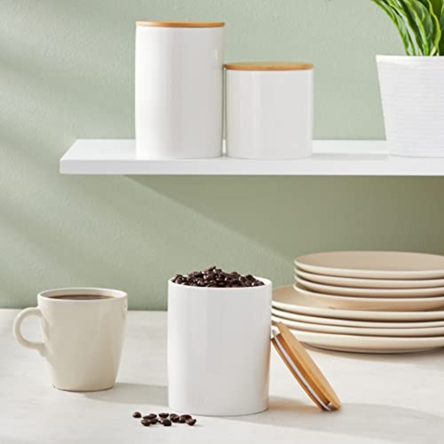 Ceramic Canisters - Coffee Can - Coffee Tea And Sugar Canister Set ulasan dan harga