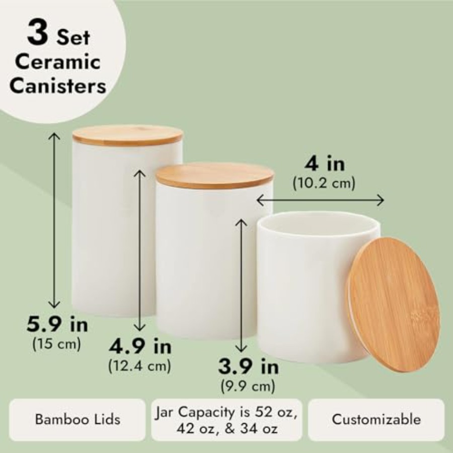 Ceramic Canisters - Coffee Can - Coffee Tea And Sugar Canister Set ulasan dan harga
