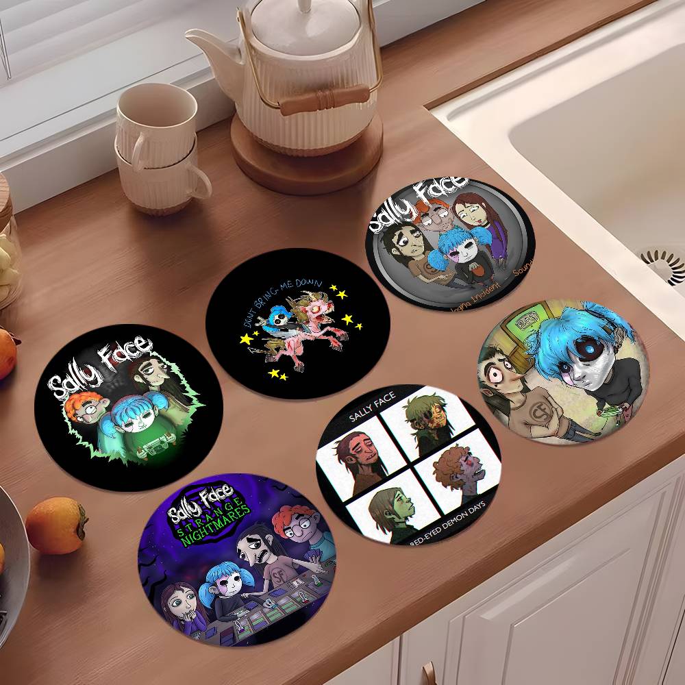 Game Sally Face Coasters 10cm  - Coffee Tea Game ulasan dan harga
