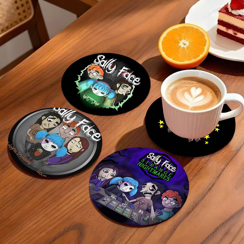 Game Sally Face Coasters 10cm  - Coffee Tea Game ulasan dan harga