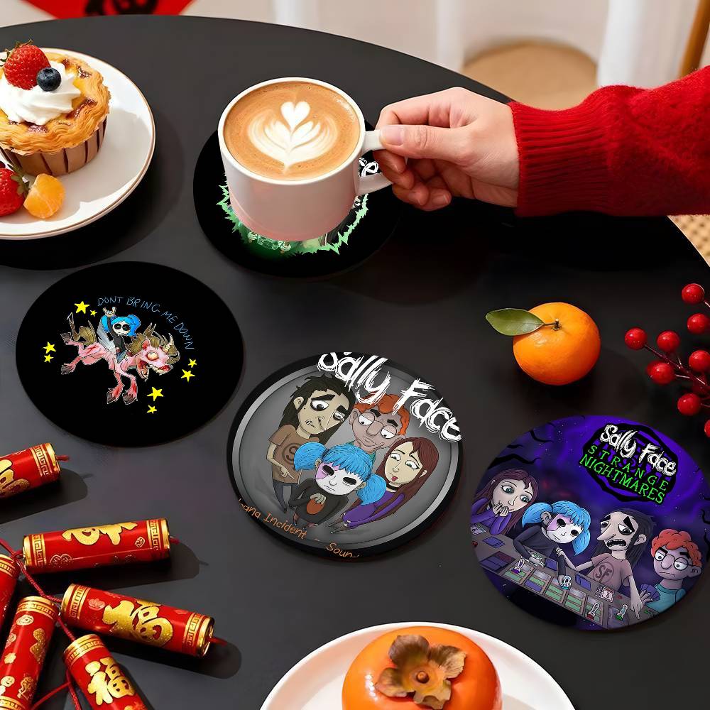 Game Sally Face Coasters 10cm  - Coffee Tea Game ulasan dan harga