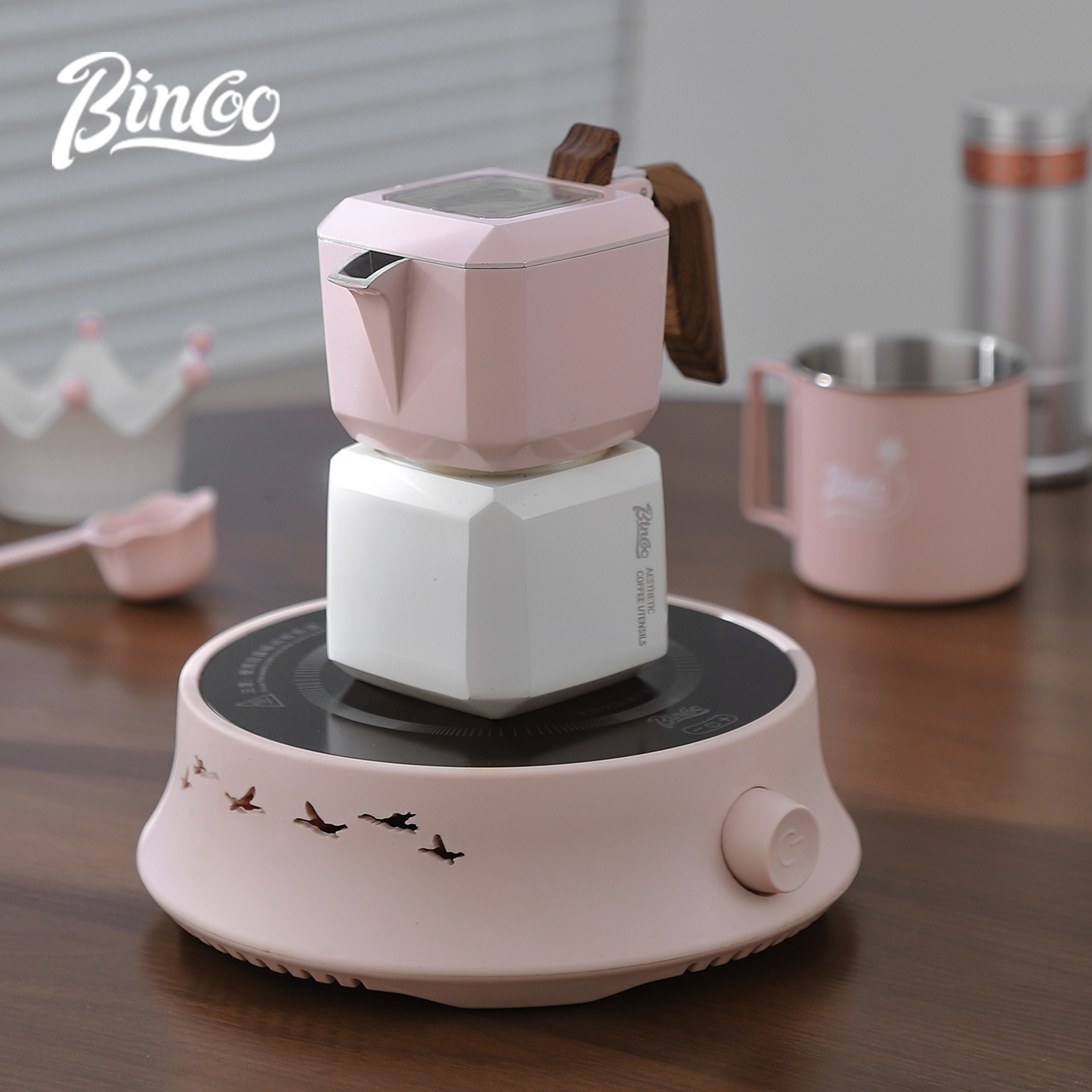 BINCOO Dual Valve Moka Pot Squ - Moka Pot Stove ulasan dan harga