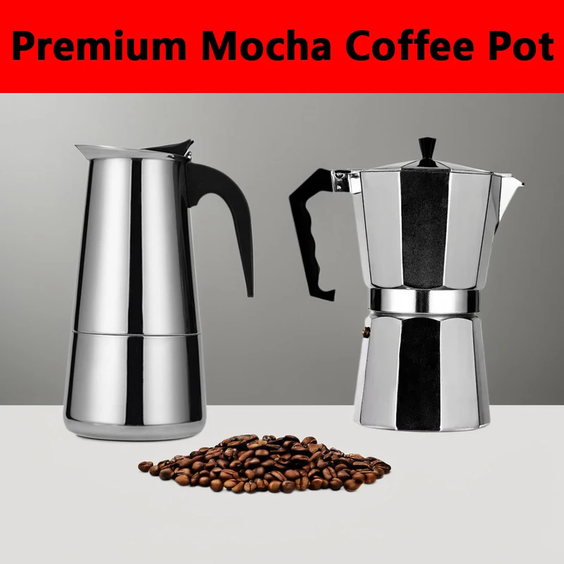 Coffee Maker Moka Pot 50ml-600 - Moka Pot Stove ulasan dan harga