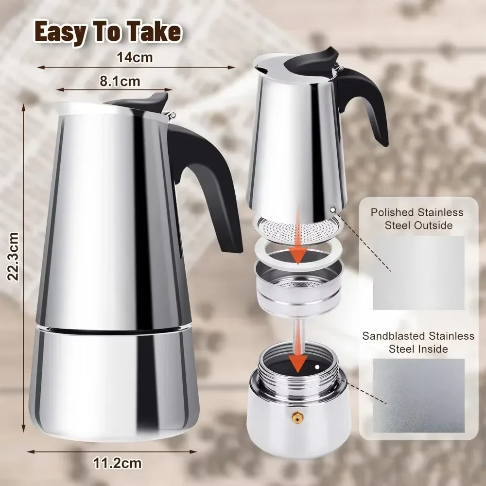 Coffee Maker Moka Pot 50ml-600 - Moka Pot Stove ulasan dan harga