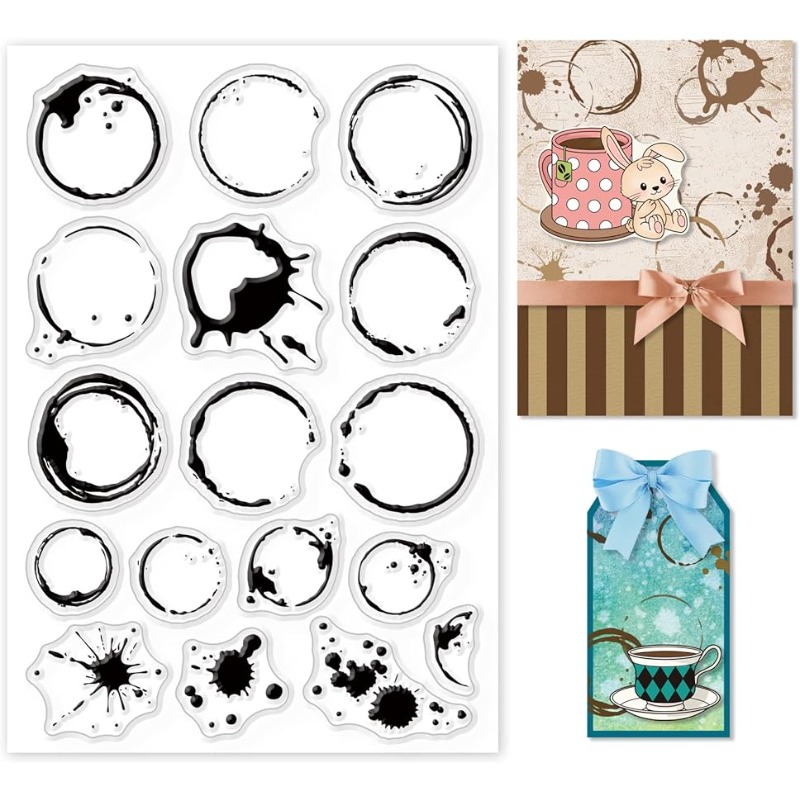 1Sheet Tea Stains Clear Stamp  - Coffee X Tea ulasan dan harga